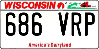 WI license plate 686VRP