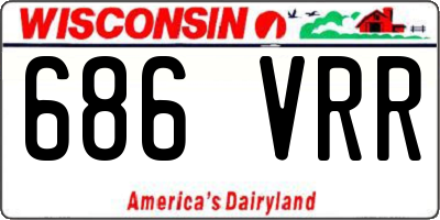 WI license plate 686VRR