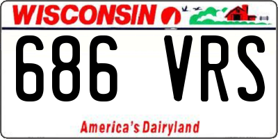 WI license plate 686VRS