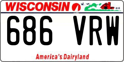 WI license plate 686VRW