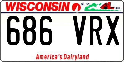 WI license plate 686VRX
