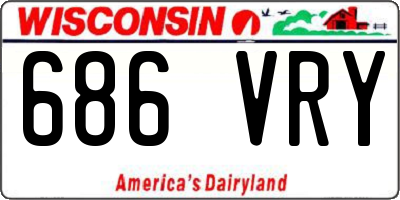 WI license plate 686VRY