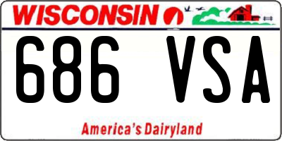 WI license plate 686VSA