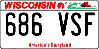 WI license plate 686VSF
