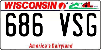 WI license plate 686VSG