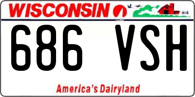 WI license plate 686VSH