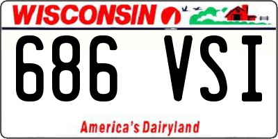 WI license plate 686VSI