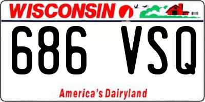 WI license plate 686VSQ