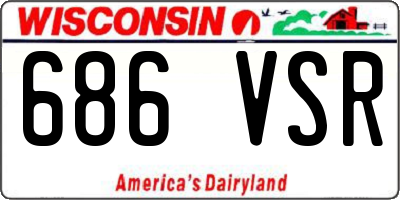 WI license plate 686VSR