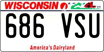 WI license plate 686VSU