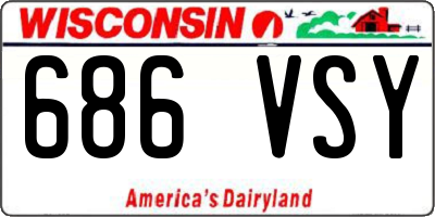 WI license plate 686VSY