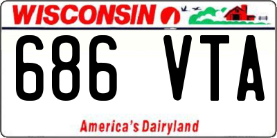 WI license plate 686VTA