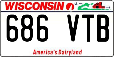 WI license plate 686VTB