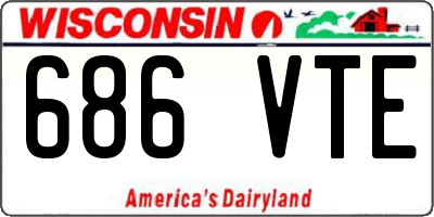 WI license plate 686VTE