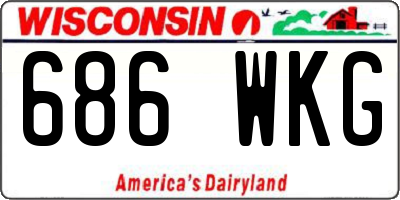 WI license plate 686WKG