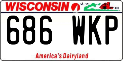WI license plate 686WKP