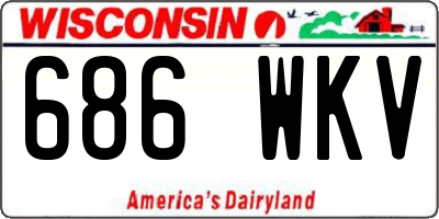 WI license plate 686WKV
