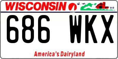 WI license plate 686WKX