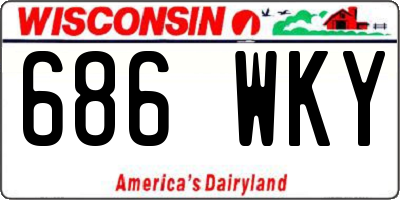 WI license plate 686WKY