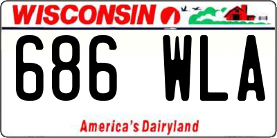 WI license plate 686WLA