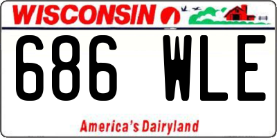 WI license plate 686WLE