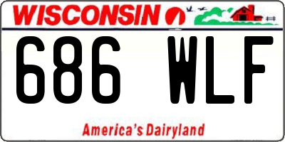 WI license plate 686WLF