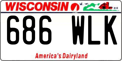 WI license plate 686WLK