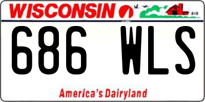 WI license plate 686WLS