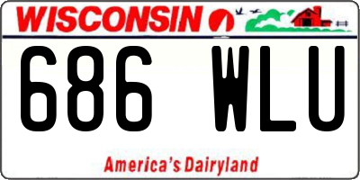 WI license plate 686WLU