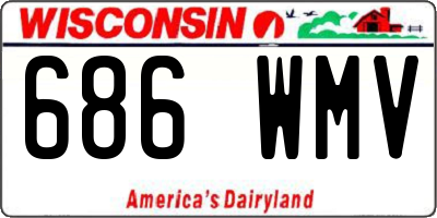 WI license plate 686WMV