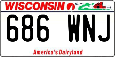 WI license plate 686WNJ