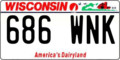 WI license plate 686WNK