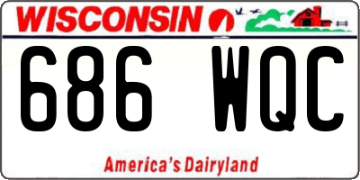 WI license plate 686WQC