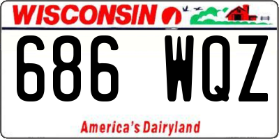 WI license plate 686WQZ