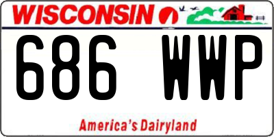 WI license plate 686WWP
