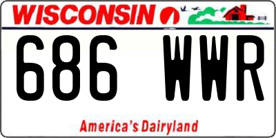 WI license plate 686WWR