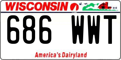 WI license plate 686WWT