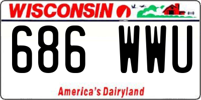 WI license plate 686WWU