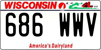 WI license plate 686WWV