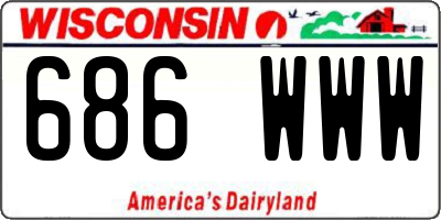 WI license plate 686WWW