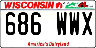 WI license plate 686WWX
