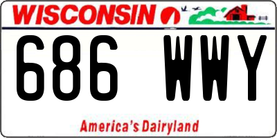 WI license plate 686WWY