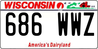 WI license plate 686WWZ