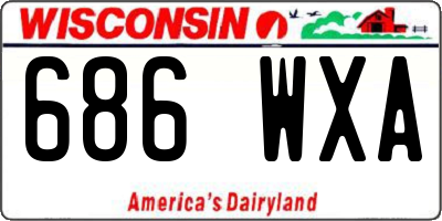 WI license plate 686WXA