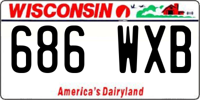 WI license plate 686WXB