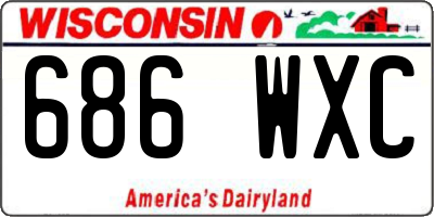 WI license plate 686WXC
