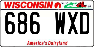 WI license plate 686WXD