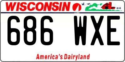 WI license plate 686WXE