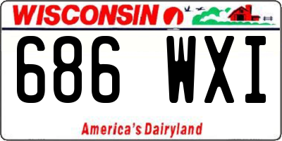 WI license plate 686WXI