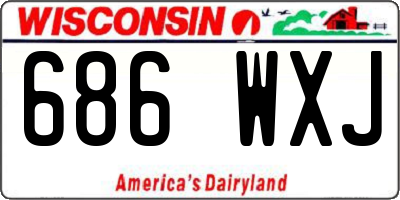 WI license plate 686WXJ